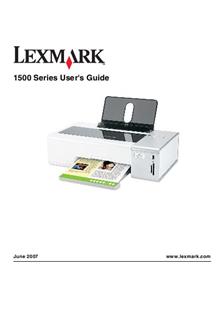 Lexmark 1500 Series manual. Camera Instructions.